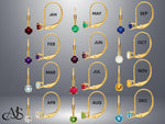 Load image into Gallery viewer, 14K Gold Birthstone Earrings: 4mm Round Leverback Mountings
