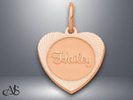 Load image into Gallery viewer, Personalized Heart Pendant: Sterling Silver or Gold Name Charm
