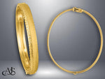 Load image into Gallery viewer, 14K Gold Bangle Bracelet Hinged Diamond-cut Texture Design in 5mm 8.5mm and 12mm widths
