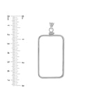 Load image into Gallery viewer, Sterling Silver Bezel Frame Pendant for 1 ounce Pamp Suisse Lady Fortuna Silver Bar
