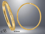 Load image into Gallery viewer, 14K Gold Bangle Bracelet Fancy Diamond Cut Design in 4.75mm or 6.5mm
