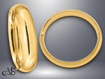 Load image into Gallery viewer, High Polished Gold Bangle Bracelet: 10K 14K Yellow or White Gold
