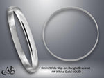 Load image into Gallery viewer, 14K Solid Gold Bangle Bracelet: Yellow or White, Custom Engraving
