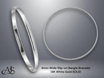 Load image into Gallery viewer, 14K Solid Gold Bangle Bracelet: Yellow or White, Custom Engraving
