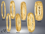 Load image into Gallery viewer, 14K Gold Hand Engraved Bangle Bracelet: Diamond-Cut Floral Design
