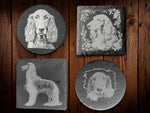 Load image into Gallery viewer, Custom Afghan Hound Black Slate Coasters - 4x4 Square or Round, 75 Unique Images, Personalized Designs
