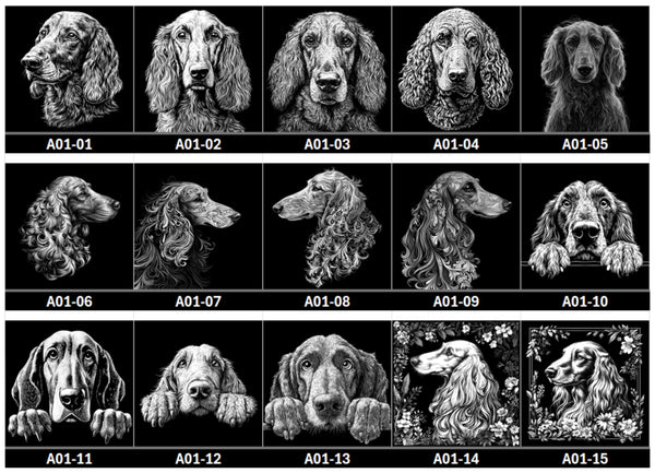 Custom Afghan Hound Black Slate Coasters - 4x4 Square or Round, 75 Unique Images, Personalized Designs