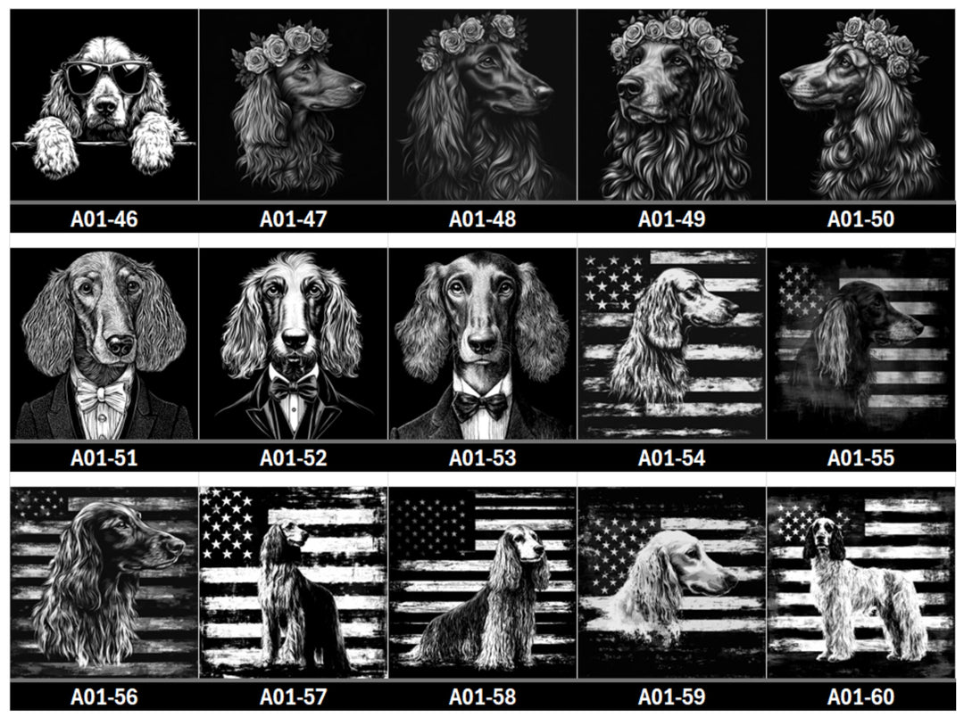 Custom Afghan Hound Black Slate Coasters - 4x4 Square or Round, 75 Unique Images, Personalized Designs