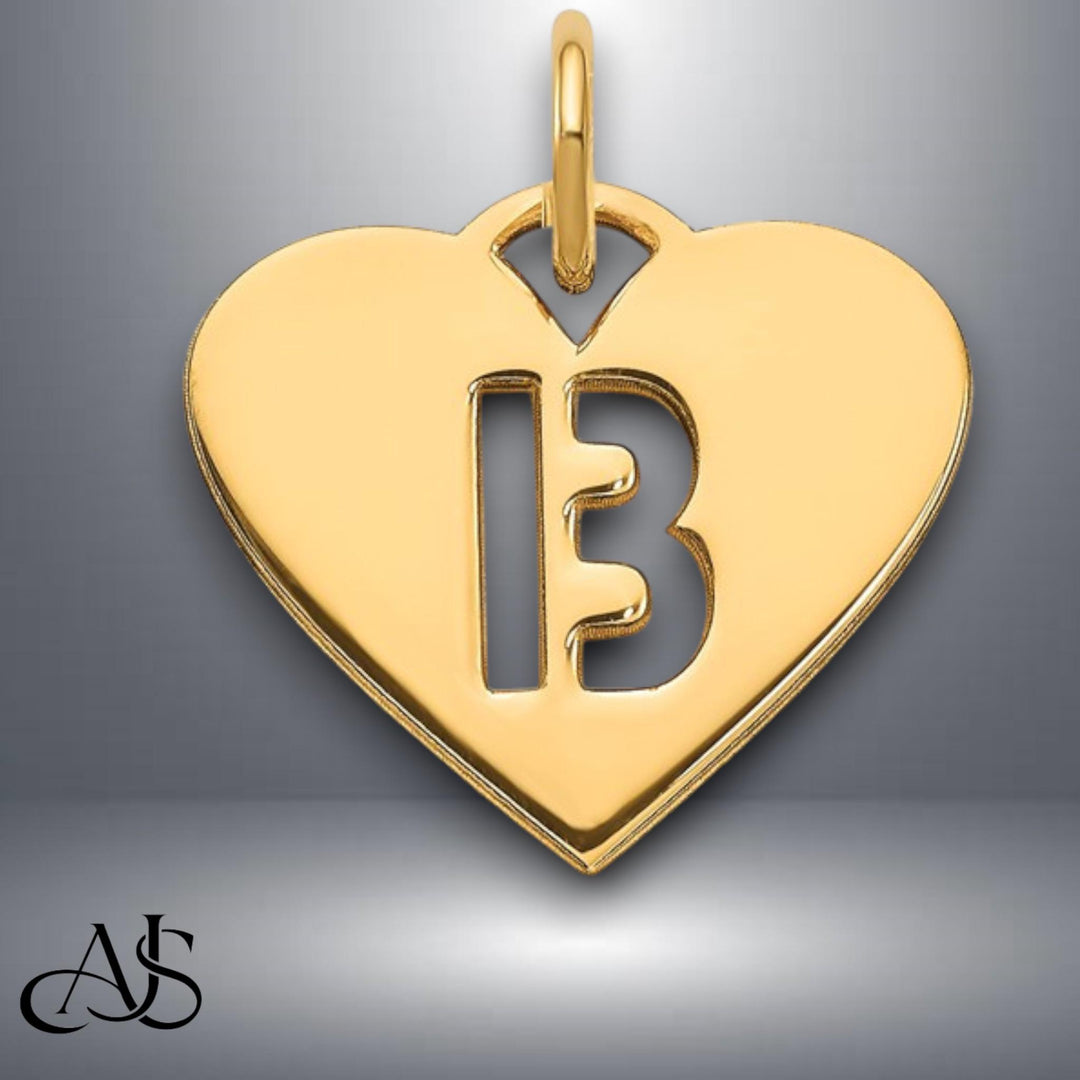 Sterling Silver Heart Charm Pendant: Cut Out Initial, Personalized Necklace