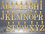 Load image into Gallery viewer, Solid Gold Letters 10K 14K Yellow and White Gold Alphabet Pendant Charms

