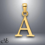 Load image into Gallery viewer, Solid Gold Letters 10K 14K Yellow and White Gold Alphabet Pendant Charms
