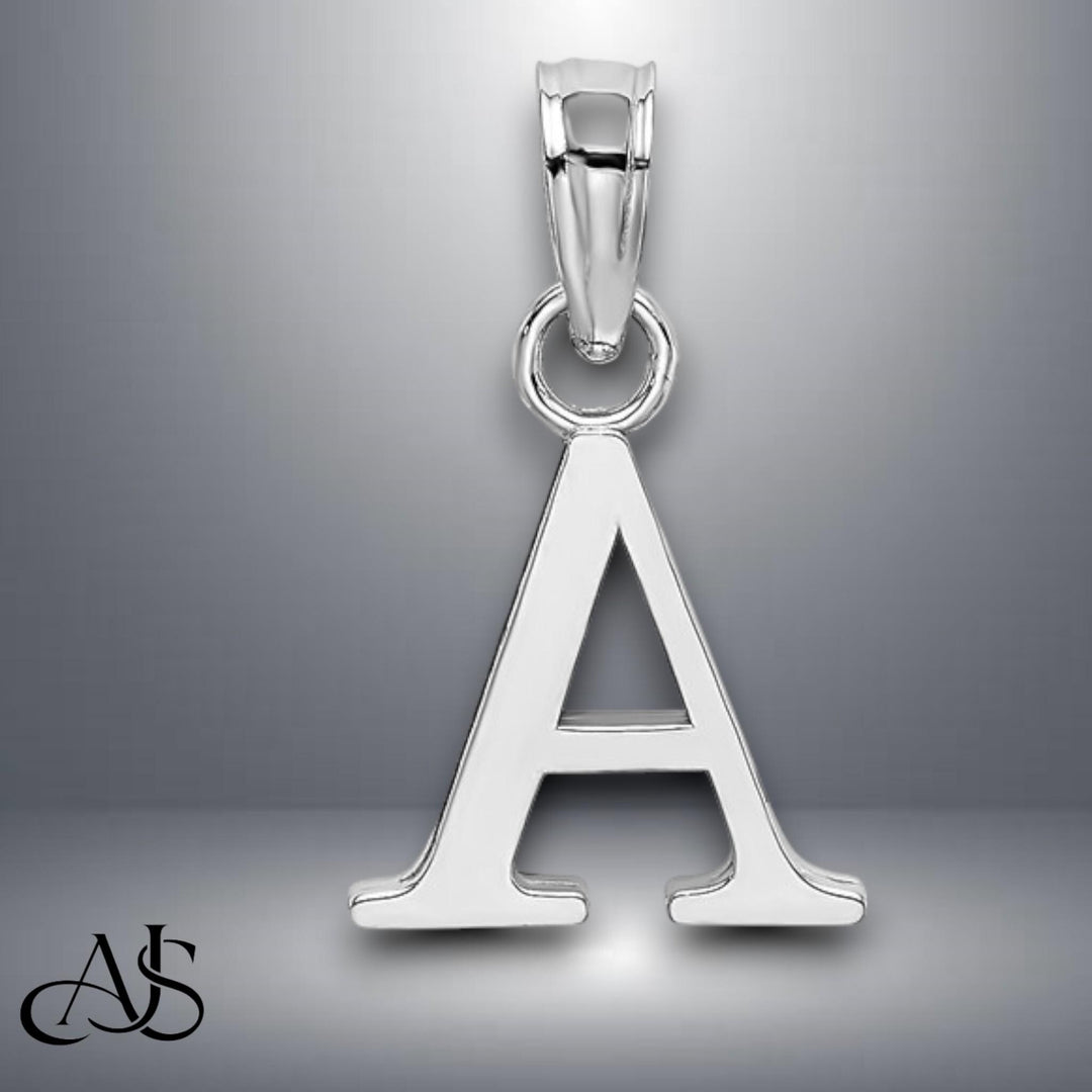 Solid Gold Letters 10K 14K Yellow and White Gold Alphabet Pendant Charms