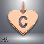 Load image into Gallery viewer, Sterling Silver Heart Charm Pendant: Cut Out Initial, Personalized Necklace
