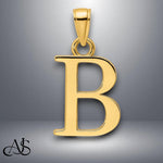 Load image into Gallery viewer, Solid Gold Letters 10K 14K Yellow and White Gold Alphabet Pendant Charms
