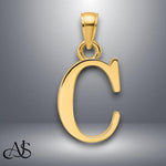 Load image into Gallery viewer, Solid Gold Letters 10K 14K Yellow and White Gold Alphabet Pendant Charms
