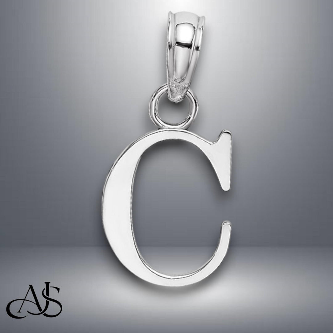 Solid Gold Letters 10K 14K Yellow and White Gold Alphabet Pendant Charms