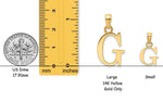 Load image into Gallery viewer, Solid Gold Letters 10K 14K Yellow and White Gold Alphabet Pendant Charms
