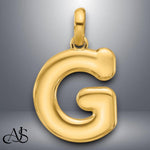 Load image into Gallery viewer, Solid 14K Gold Alphabet Soup Style Balloon Font Letter Pendant Charm - All Letters A-Z
