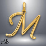 Load image into Gallery viewer, Solid 14K Gold Fancy Modern Freehand Letter Pendant Charm - All Letters A-Z
