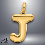 Load image into Gallery viewer, Solid 14K Gold Alphabet Soup Style Balloon Font Letter Pendant Charm - All Letters A-Z
