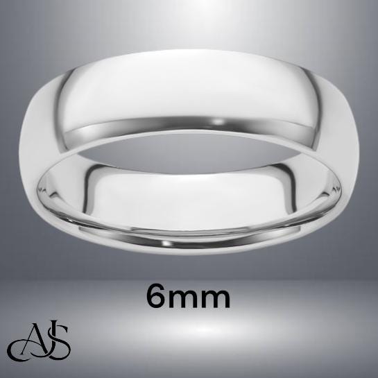 Solid 950 Platinum Wedding Band Ring: Comfort Fit, Free Engraving