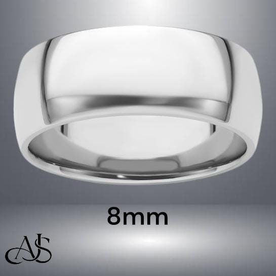 Solid 950 Platinum Wedding Band Ring: Comfort Fit, Free Engraving