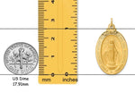 Load image into Gallery viewer, Solid 14K Gold Large Oval Miraculous Medal Pendant 1" size
