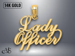 Load image into Gallery viewer, 14K Yellow Gold LADY OFFICER Charm with Necklace Chain Options
