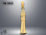 Load image into Gallery viewer, 14K Yellow Gold 2-D KEY WEST Lighthouse Charm with Necklace Chain Options
