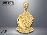 Load image into Gallery viewer, 14K Yellow Gold BAHAMAS Conch Shell Charm with Necklace Chain Options
