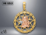 Load image into Gallery viewer, 14K Two-Tone Gold Cut-out Angel Charm with Necklace Chain Options

