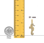 Load image into Gallery viewer, 14K Yellow Gold 3-D Seahorse Charm with Necklace Chain Options
