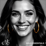 Load image into Gallery viewer, Gold Endless Hoop Earrings 10K and 14K - Extra-Small to Extra-Large Sizes Lightweight Thin 1.25mm
