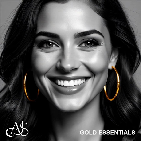 Gold Endless Hoop Earrings 10K and 14K - Extra-Small to Extra-Large Sizes Lightweight Thin 1.25mm