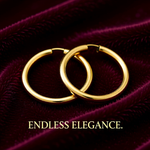 Load image into Gallery viewer, Gold Endless Hoop Earrings 14K - Extra-Small to Extra-Large Sizes Lightweight Thin 3mm
