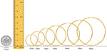 Load image into Gallery viewer, Gold Diamond-cut Endless Tube Hoop Earrings 14K Yellow and White Gold - Lightweight Thin 1.5mm
