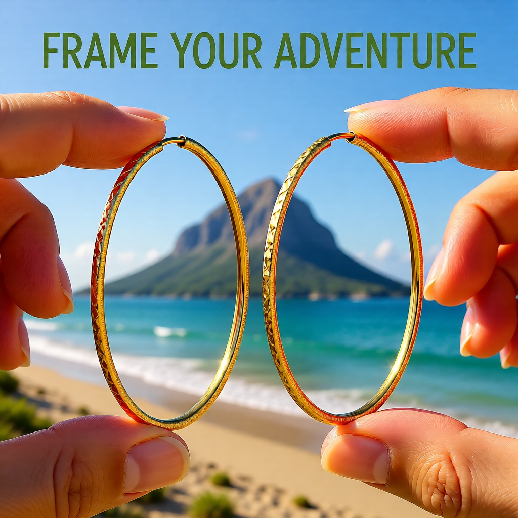 Gold Diamond-cut Endless Tube Hoop Earrings 14K Yellow and White Gold - Lightweight Thin 1.5mm