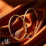 Load image into Gallery viewer, Gold Diamond-cut Endless Tube Hoop Earrings 14K Yellow and White Gold - Lightweight Thin 1.5mm
