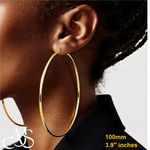 Load image into Gallery viewer, Gold Polished Classic Tube Hinged Wire Hoop Earrings 14K Yelllow White and Rose Gold - Lightweight Thin 2mm
