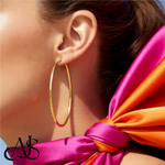 Load image into Gallery viewer, Gold Polished Classic Tube Hinged Wire Hoop Earrings 14K Yelllow White and Rose Gold - Lightweight Thin 2.5mm
