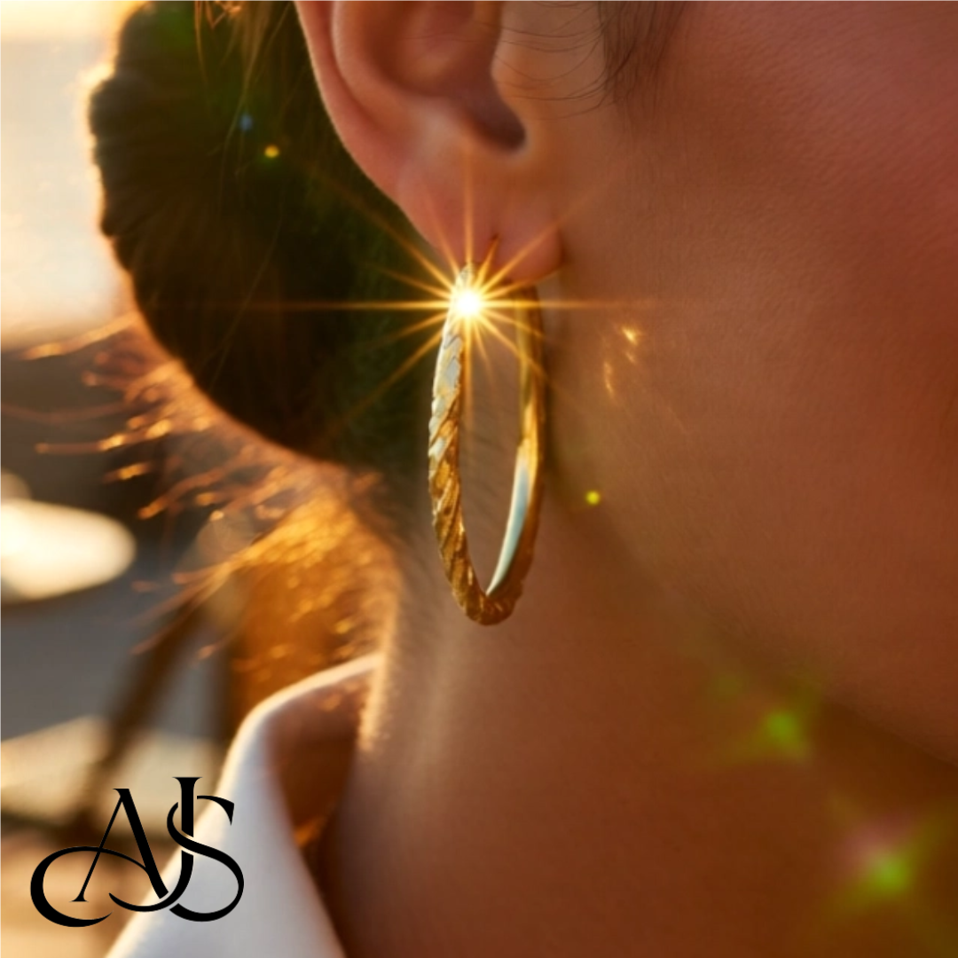 Gold Diamond-cut Endless Tube Hoop Earrings Hoop Earrings - 10K Yellow and 14K Yellow and White Gold - Lightweight Thin 3mm