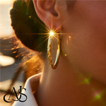 Load image into Gallery viewer, Gold Diamond-cut Endless Tube Hoop Earrings Hoop Earrings - 10K Yellow and 14K Yellow and White Gold - Lightweight Thin 3mm
