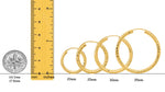 Load image into Gallery viewer, Gold Diamond-cut Endless Tube Hoop Earrings Hoop Earrings - 10K Yellow and 14K Yellow and White Gold - Lightweight Thin 3mm
