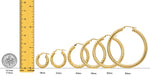 Load image into Gallery viewer, 14K Yellow and White Gold Twist Diamond-cut Texture Hoop Earrings - Lightweight Thin 4mm
