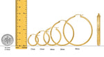 Load image into Gallery viewer, 10K and 14K Yellow White Gold Diamond-cut Texture Hoop Earrings - Lightweight Thin 3.5mm
