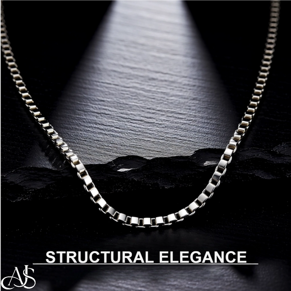 Sterling Silver Box Chain Necklace and Bracelets