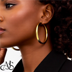 Load image into Gallery viewer, Gold Polished Classic Tube Hinged Wire Hoop Earrings 10K Yellow 14K Yellow White Gold - Lightweight Thin 5mm
