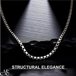 Load image into Gallery viewer, Sterling Silver Box Chain Necklace and Bracelets Tarnish-resistance Rhodium-plated
