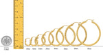 Load image into Gallery viewer, Gold Diamond-cut Texture Hoop Earrings - 10K and 14K Yellow, White and Rose Gold - Lightweight Thin 3mm
