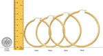 Load image into Gallery viewer, Gold Diamond-cut Texture Hoop Earrings - 10K and 14K Yellow, White and Rose Gold - Lightweight Thin 3mm
